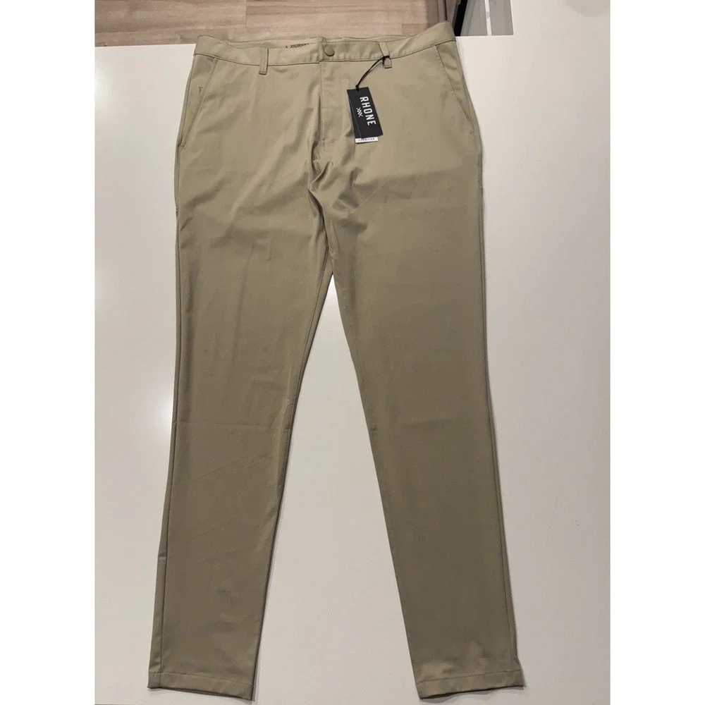 Rhone Commuter Pant Skinny Khaki 100541-212-36 Mens 36 NWT